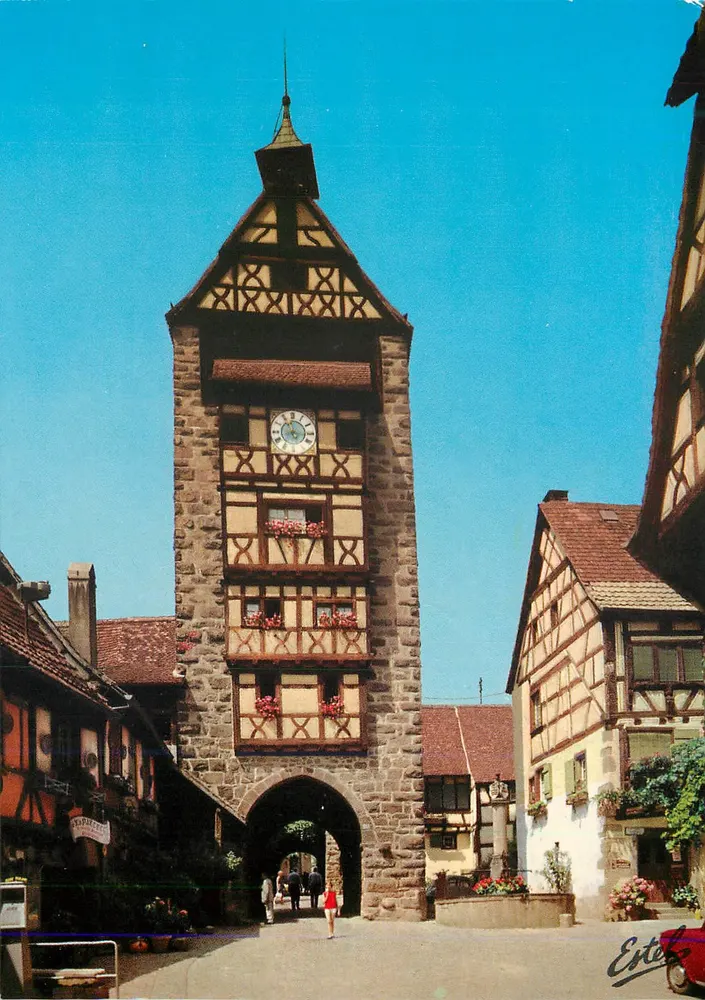 Turm der Uhr in Riquewihr — Verlag Estel, Seriennummer nicht sichtbar - Vorderseite