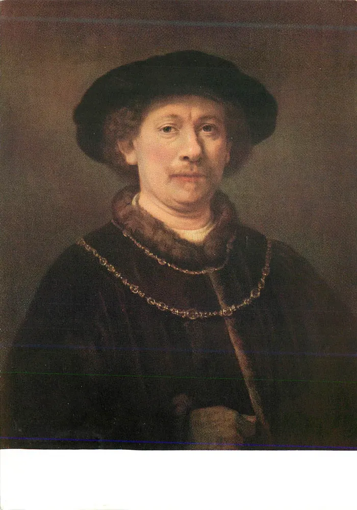 Porträt von Rembrandt — Selbstporträt — unbekannter Verleger, Seriennummer nicht lesbar - Vorderseite