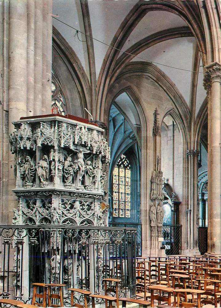 Innenansicht der Kathedrale — Geschnitzter Predigerstuhl — Verlag: C. L. H. (Nr. 1234) - Vorderseite