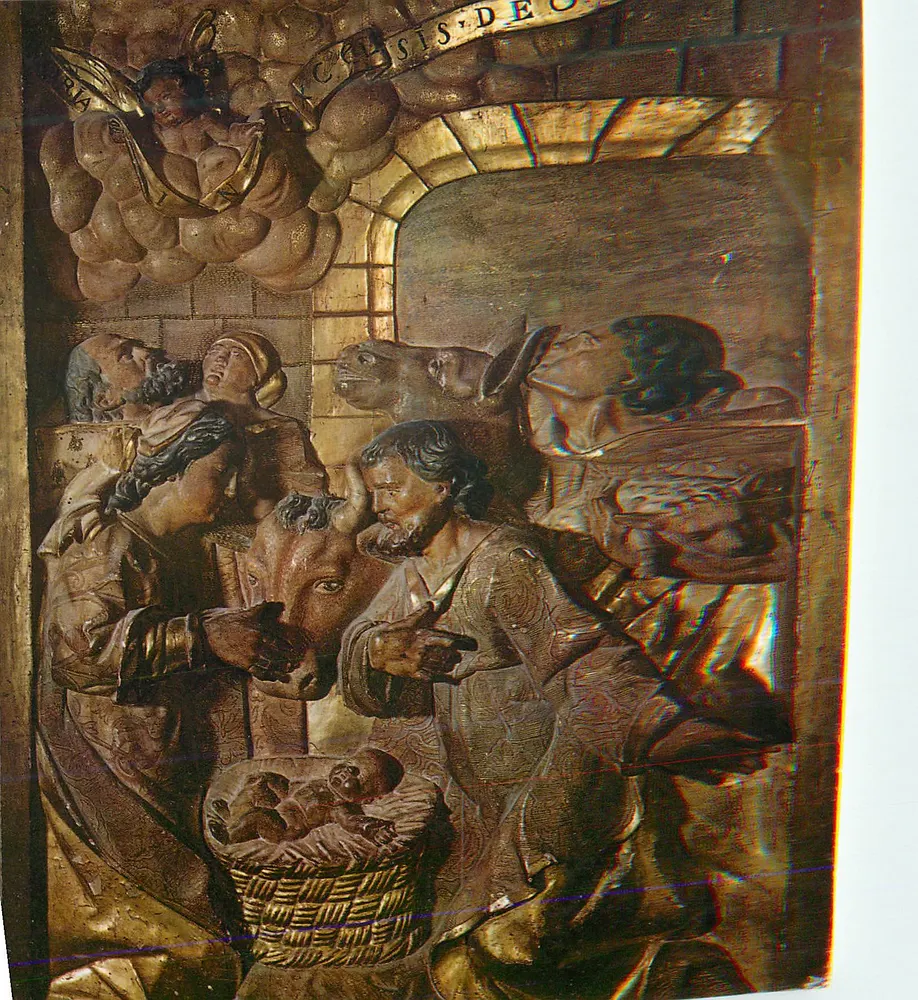 Nativity — relief-sculpted scene — Verlag und Seriennummer nicht lesbar - Vorderseite