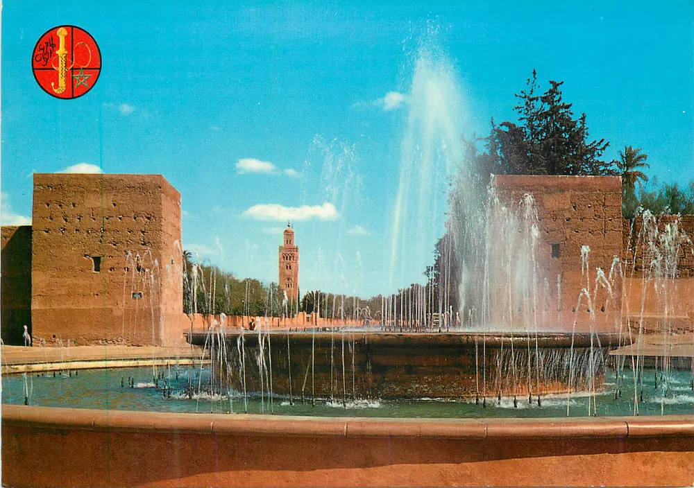 Fontanna i minaret w Marrakechu — wydawca J. D. O. — n° 10 - Awers