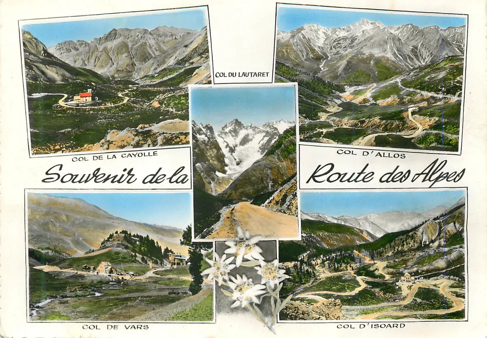 Col de la Cayolle — Col du Lautaret — Col d'Allos — Col de Vars — Col d'Isard — Route des Alpes — Souvenir de la - Frente