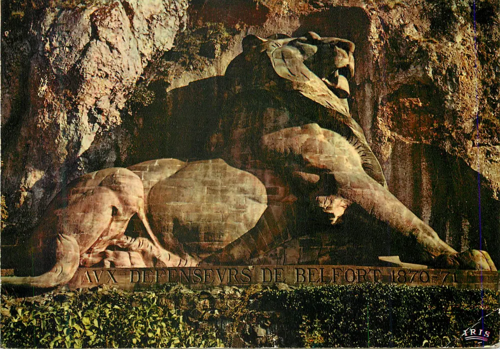 Lion von Belfort — Denkmal für die Verteidiger von Belfort 1870-71 — Verlag IRIS - Vorderseite