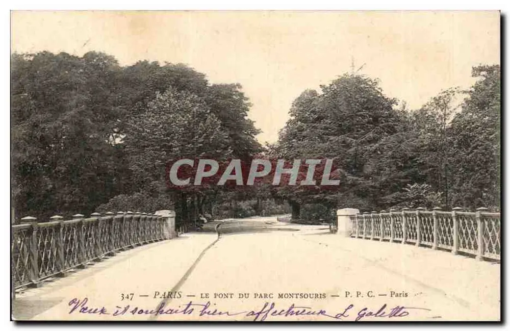 Paris — O Ponte do Parc Montsouris — P. P. C. Paris - Frente