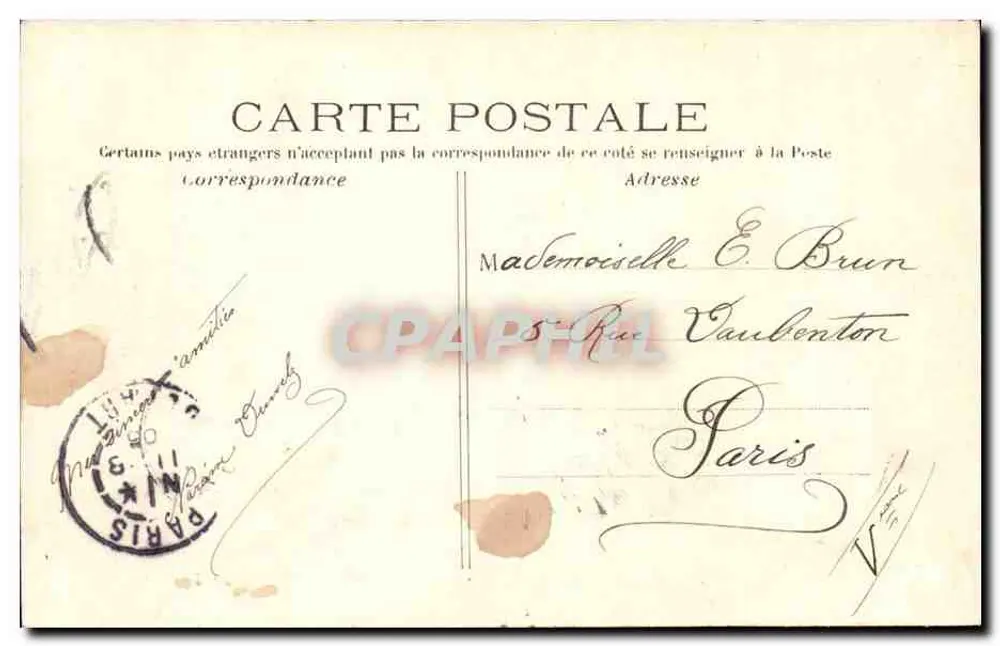 PARIS - Le Parc Montsouris - Le Monument de Flatters — C.M. n°168 - Rückseite