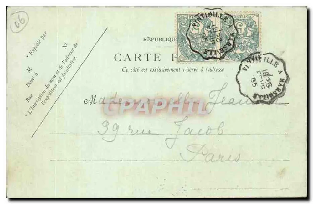Beaulieu — Der Hafen und Kleine Afrika — LL. n°875 - Rückseite