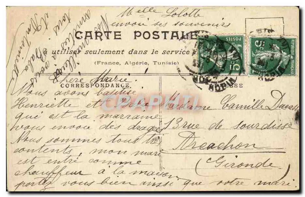 Paris überschwemmt (Januar 1910) — Quai de Grenelle — Sammlung Taride - Rückseite