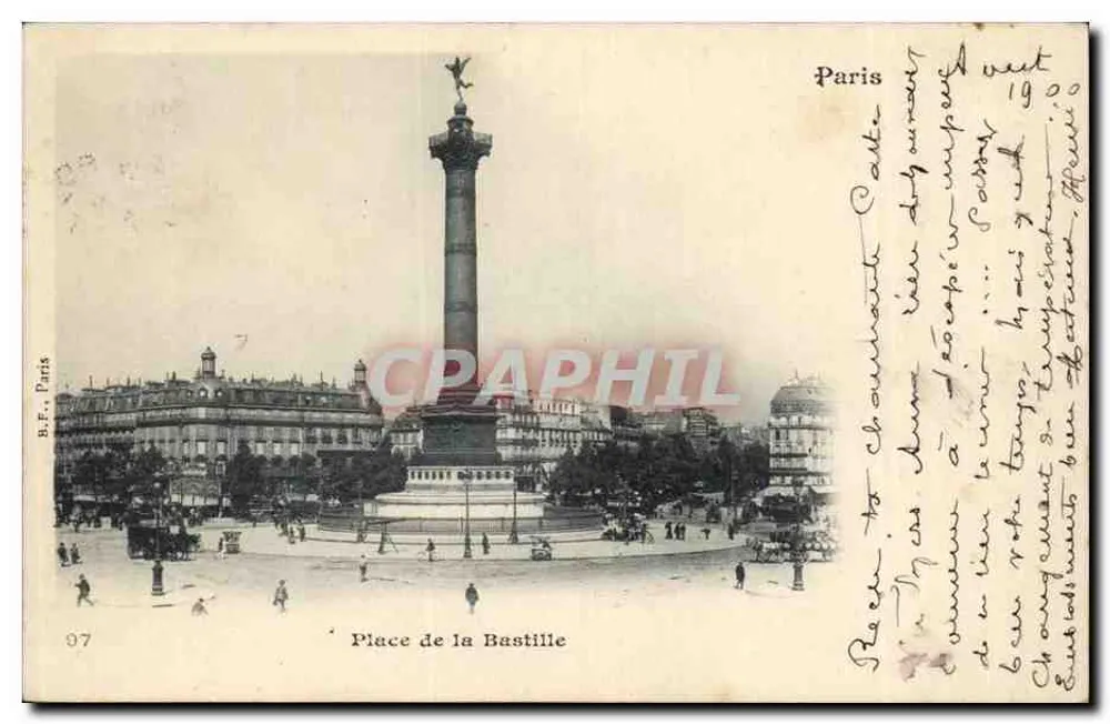 Place de la Bastille — Paris — B.F. Paris n° 97 - Frente