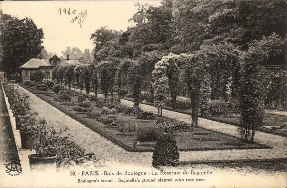 Paris - Bois de Boulogne - La Roseraie de Bagatelle — Foto-Druck "L'Abeille" Paris, Nr. 50 - Vorderseite