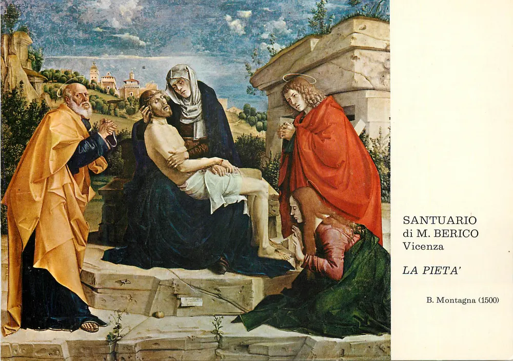 Die Pietà — Wallfahrtskirche M. Berico, Vicenza — B. Montagna (1500) - Vorderseite