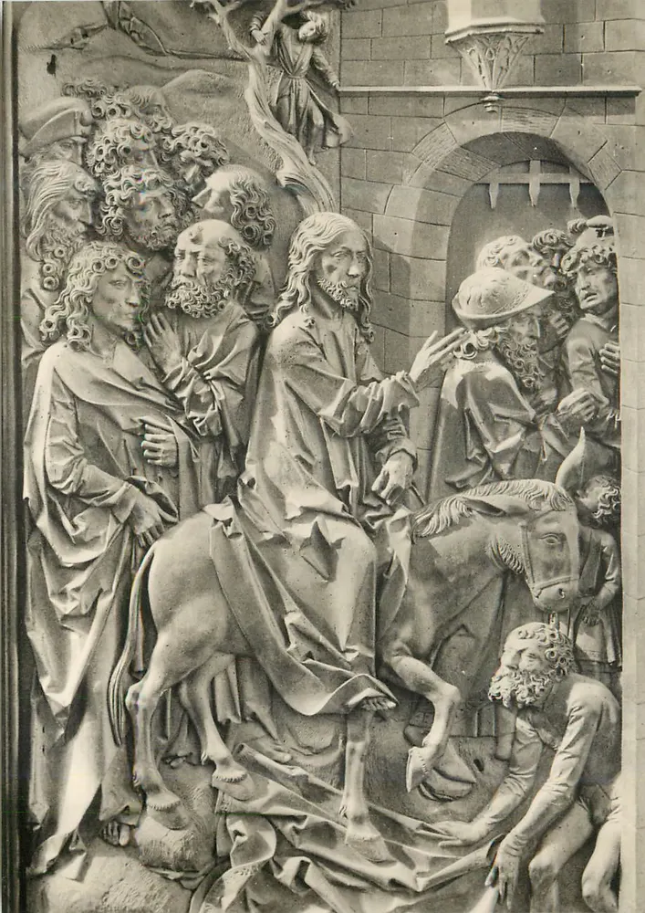 Triumphale Einzug Jesu in Jerusalem — Relief-Statue — unbekannter Verlag - Vorderseite