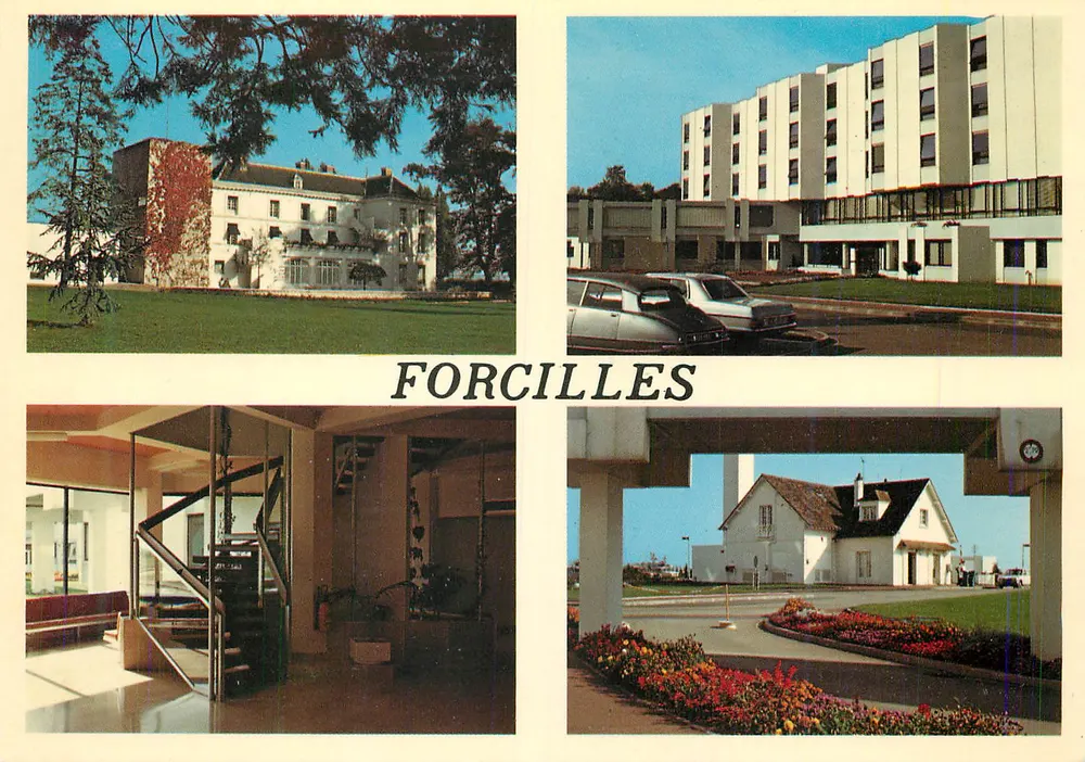 Forcilles — Ansicht mehrerer Gebäude und Innenraum — unbekannter Verlag - Vorderseite