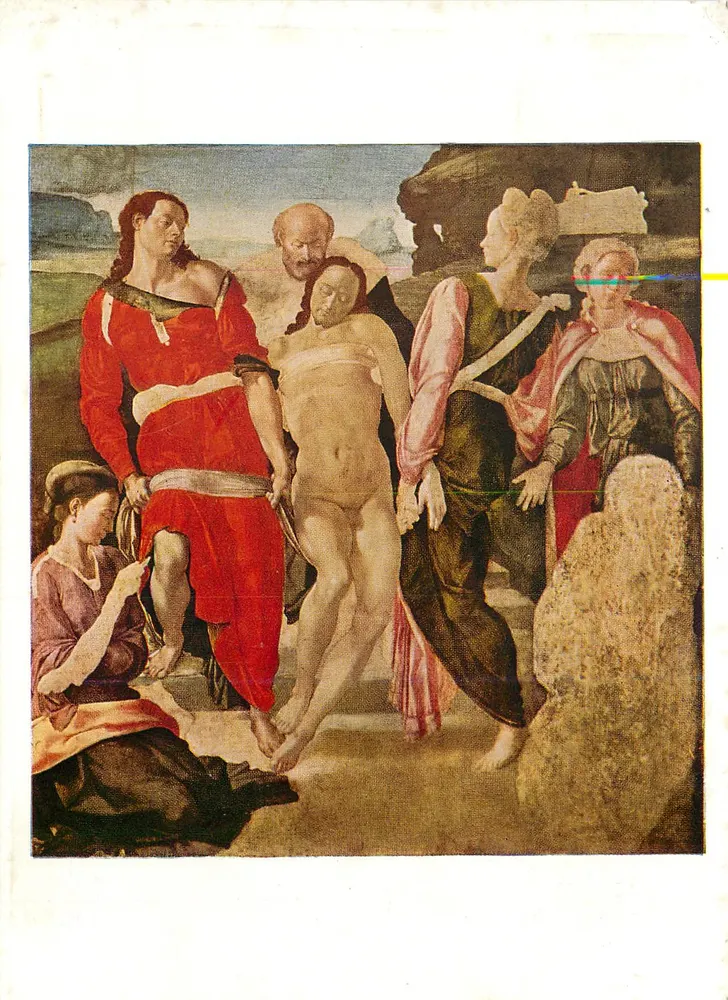 Últimos momentos de Cristo — reprodução de uma pintura — editor não visível - Frente