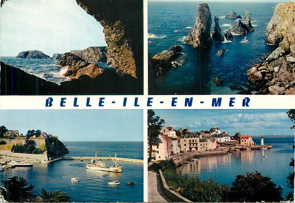 Belle-Île-en-Mer — paisagens costeiras e porto — editor não visível - Frente