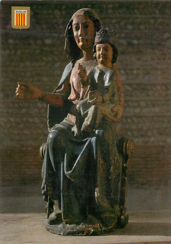 Estatua de la Virgen con el Niño — Roussillon — editor no identificado - Anverso