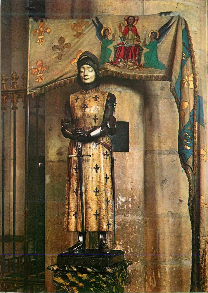 Statue des Ritters mit dem Fleuron — Kathedrale von Chartres — Verlag: Moderne Ansichtskarte - Vorderseite
