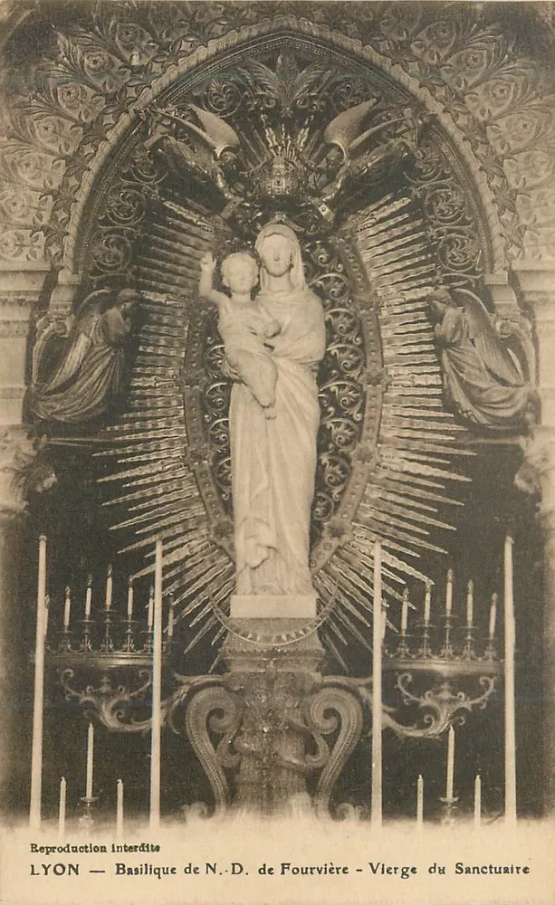 LYON — Basilika der Jungfrau von Fourvière — Jungfrau des Heiligtums - Vorderseite
