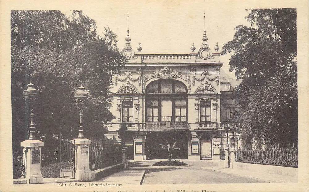 Aix-les-Bains — Estado Geral da Villa des Fleurs — Edit. G. Vasse, Livraria-Jornais - Frente
