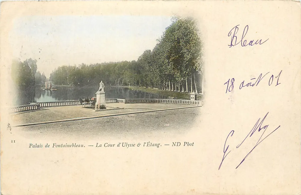 Schloss Fontainebleau — Cour d'Ulysse & der See — ND Phot - Vorderseite