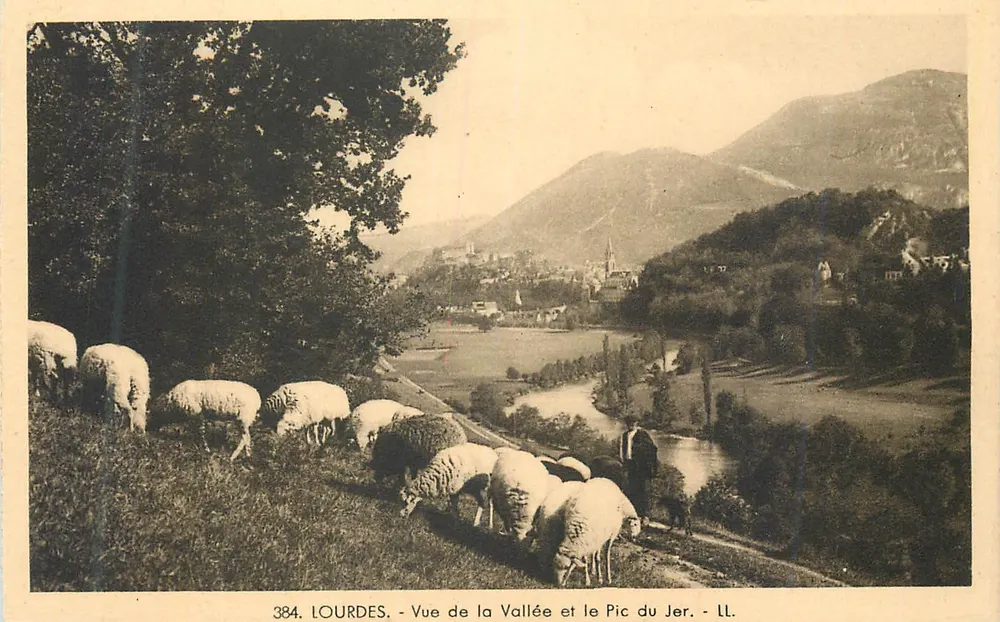 Lourdes - Ansicht der Schlucht und des Pic du Jer - LL. - n° 384 - Vorderseite