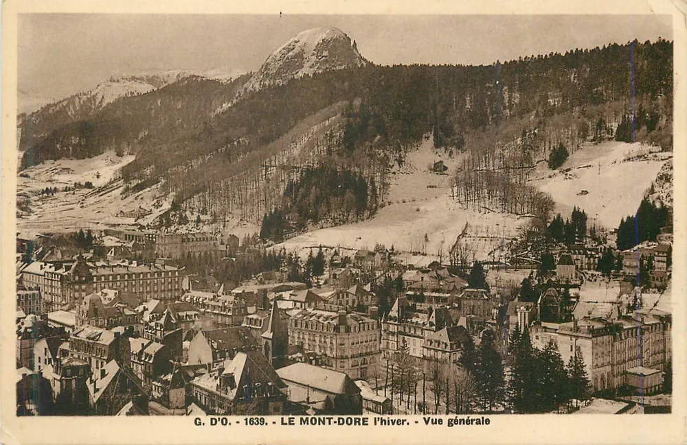 O Mont-Dore no inverno — Vista geral — G. D'O. - 1639 - Frente