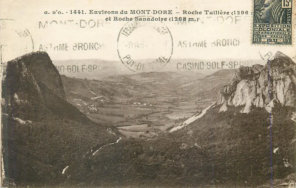 Umgebung des MONT-DORÉ — Tuillère-Felsen (1296 m.) und Sanadoire-Felsen (1288 m.) — g.d.o. - 1441 - Vorderseite