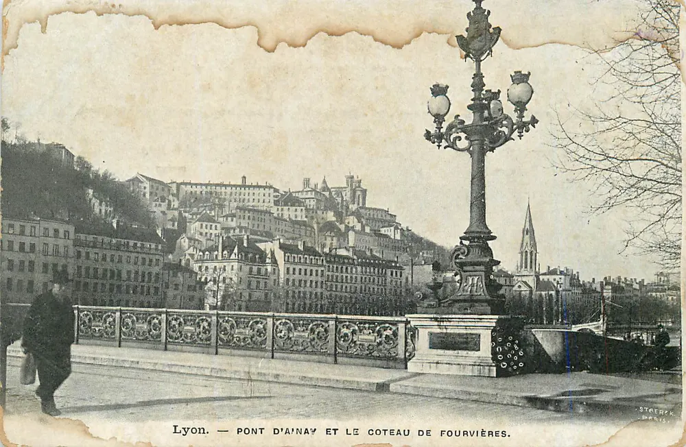 Lyon — Pont d'Ainay und Coteau de Fourvières — Steerck, Paris - Vorderseite