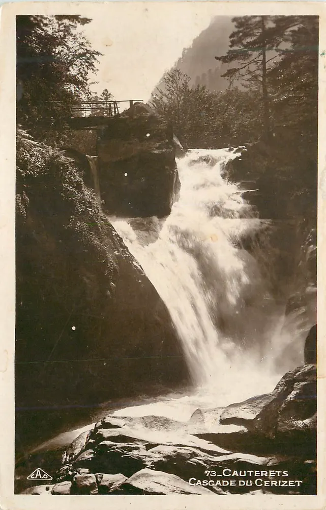 Cascata do Cerizet — Cauterets — editor A.A. n°73 - Frente