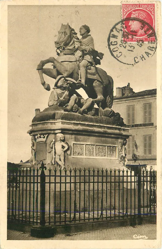 Statue équestre de Jeanne d'Arc — monument public à Cognac — éditeur Cim - Vorderseite