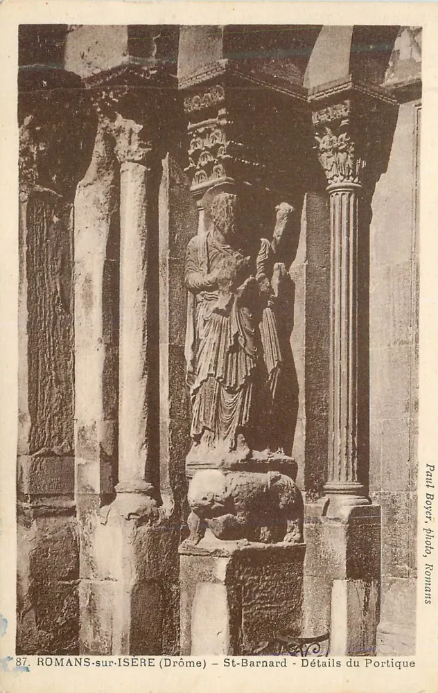 ROMANS-sur-ISÈRE (Drôme) — St-Barnard — Details des Portikus - Vorderseite