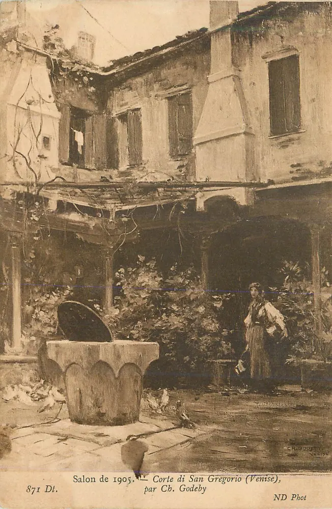 Corte di San Gregorio (Venedig) — Salon de 1905 — von Ch. Godeby - Vorderseite