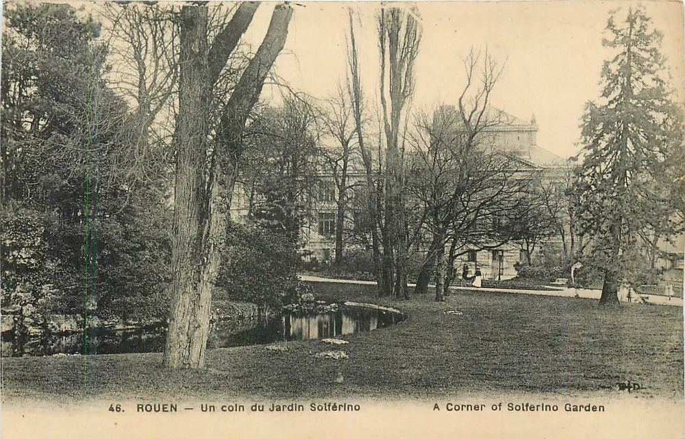 Rouen — Ein Eckbereich des Solférino-Gartens — Verleger nicht sichtbar, Seriennummer 46 - Vorderseite