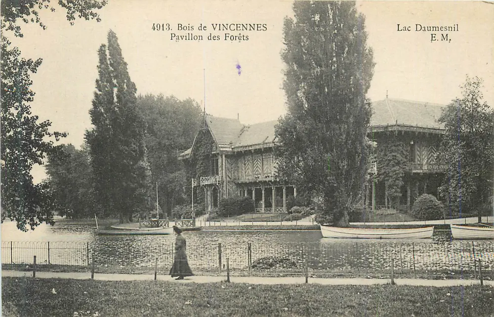 Bois de Vincennes — Pavillon des Forêts au Lac Daumesnil — E.M. - Vorderseite