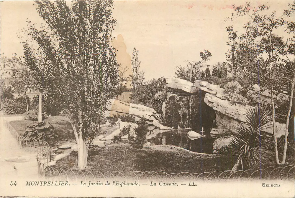Montpellier — O Jardim da Esplanada — A Cascata — Selecta - Frente