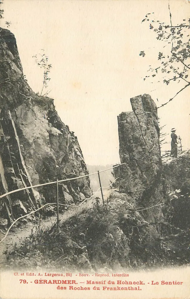 Gérardmer — Hohnneck-Massiv — Der Weg der Felsen von Frankenthal — A. Largeron, Bij - Vorderseite