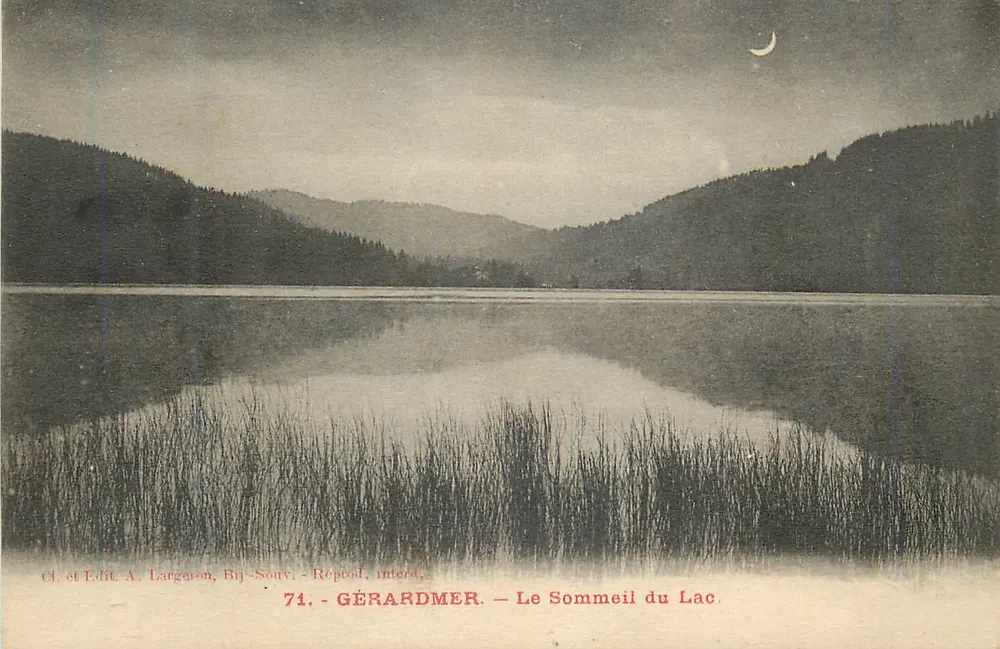 Gérardmer — A Vista do Lago — Cl. e Ed. A. Largeron, Bij-Souvy, Reproil, interst. - Frente