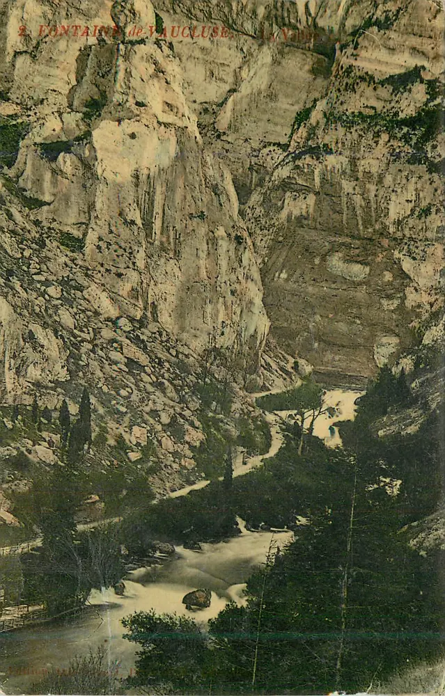 Fontaine de Vaucluse — O Vale — Editor: J. Lévy, n°2 - Frente