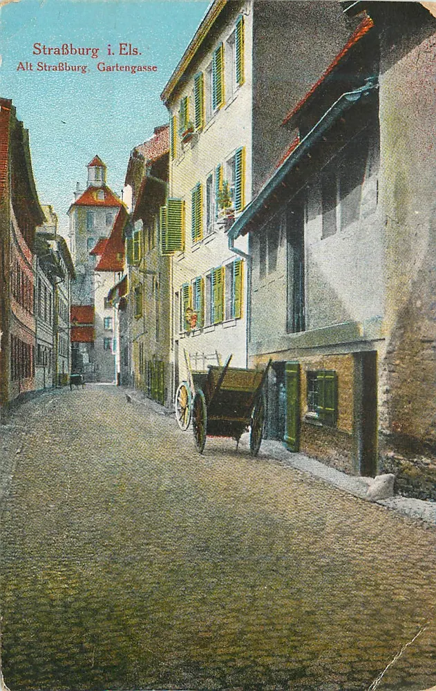 Strasbourg i. Els — rue Gartengasse, vue de l'ancienne ville — éditeur imprimeur non visible - Frente