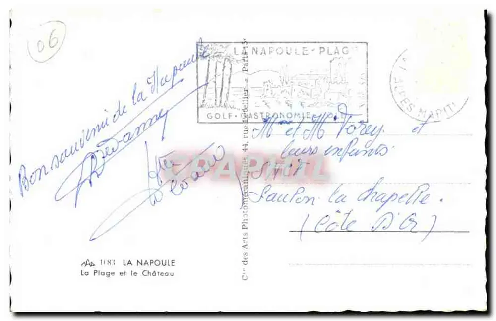 La Napoule - A Praia e o Castelo — C° dos Arts Photogéniques, n°06 - Verso