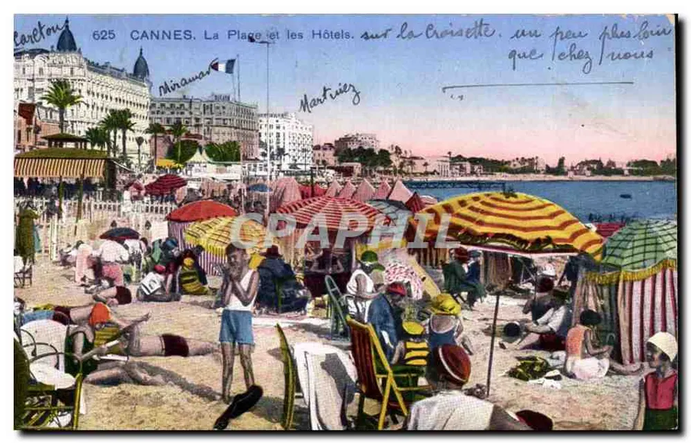 CANNES. A Praça e os Hotéis na Croisette — Martinière, n°625 - Frente