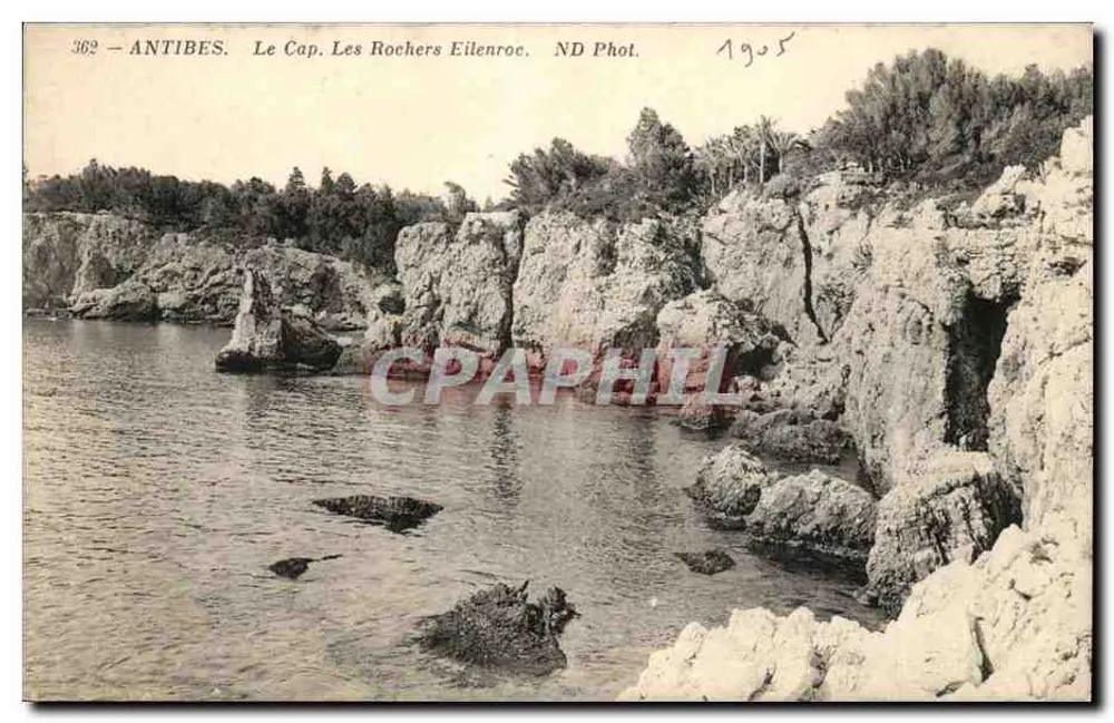 Antibes. O Cap. Os Rochos Eilenroe — ND Phot. n°362 - Frente