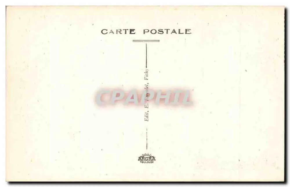 Vichy — Neue Parks — Schwannenteich — Verleger E. Argra, Vichy - Rückseite