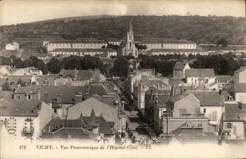 Vichy - Panoramablick auf das Zivilitätskrankenhaus - LL - Vorderseite