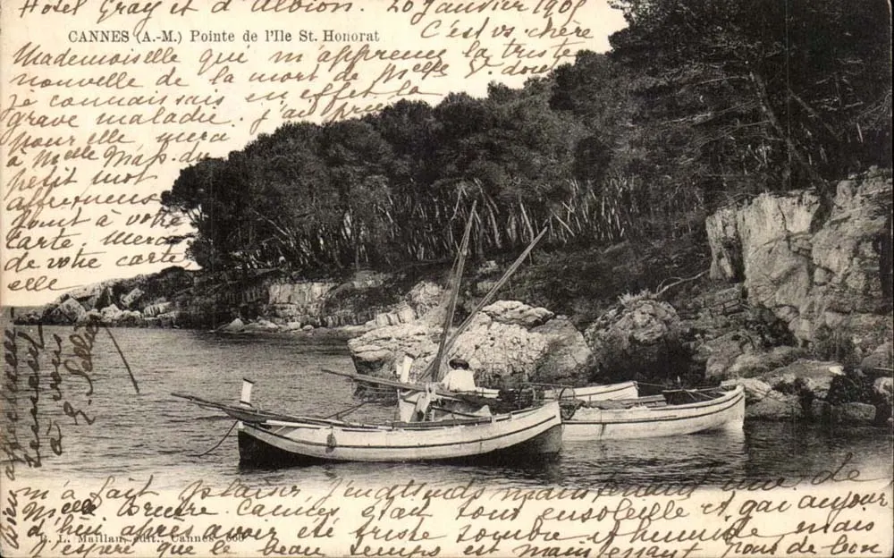 Cannes (A.M.) - Ponta da Ilha St. Honorat — editor L. Maillard, n° 500 - Frente