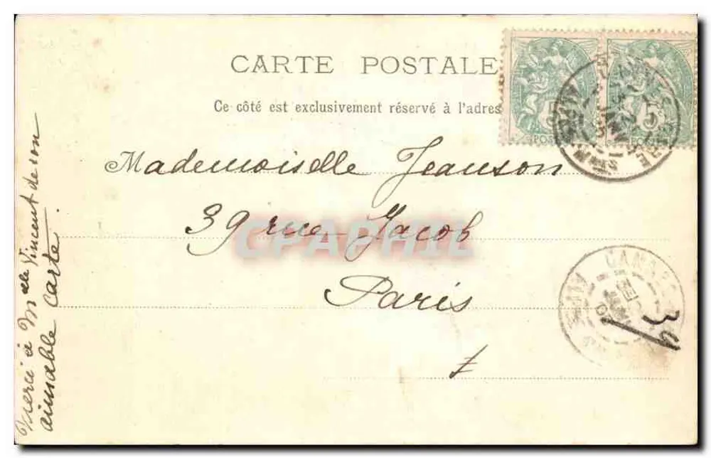 Cannes (A.M.) - Ponta da Ilha St. Honorat — editor L. Maillard, n° 500 - Verso