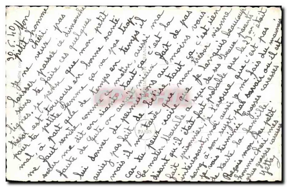 Um dia sem você — Poema de amor — PC Paris n°5144 - Verso