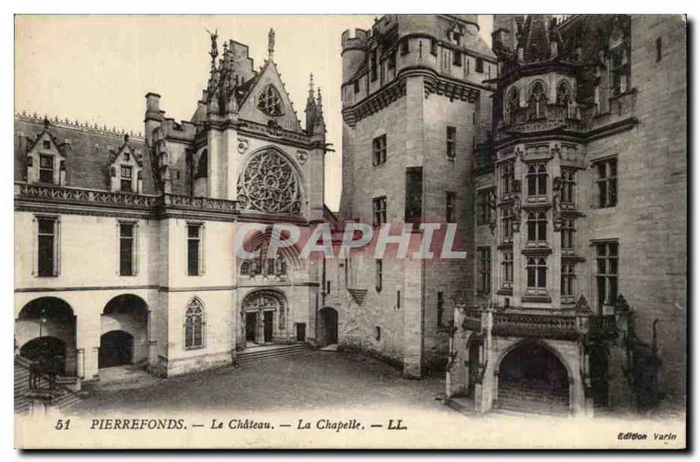 Pierrefonds — Il Castello — La Cappella — Edizione Varin, n°51 - Recto