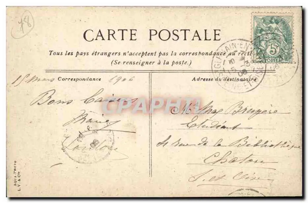 Saint-Germain-en-Laye - A Rua Real — editor AQUA-PHOTO, n°9 - Verso
