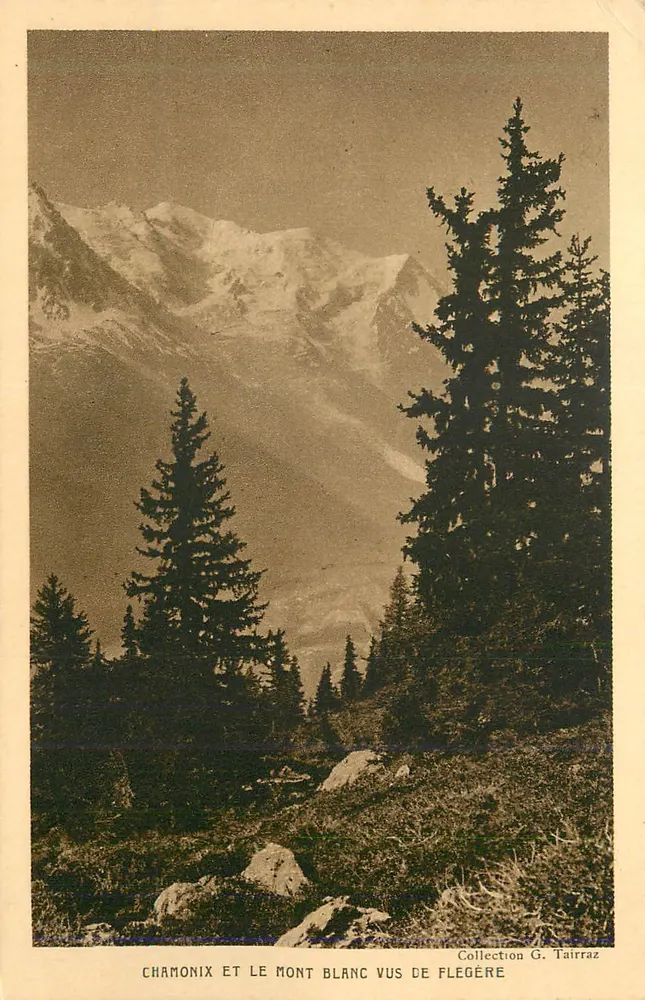 Chamonix und der Mont Blanc von Flégère aus gesehen — Sammlung G. Taïrraz - Vorderseite