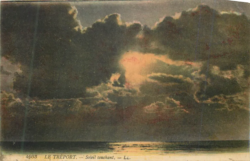 Le Tréport — Pôr do sol — LL, n° 4038 - Frente